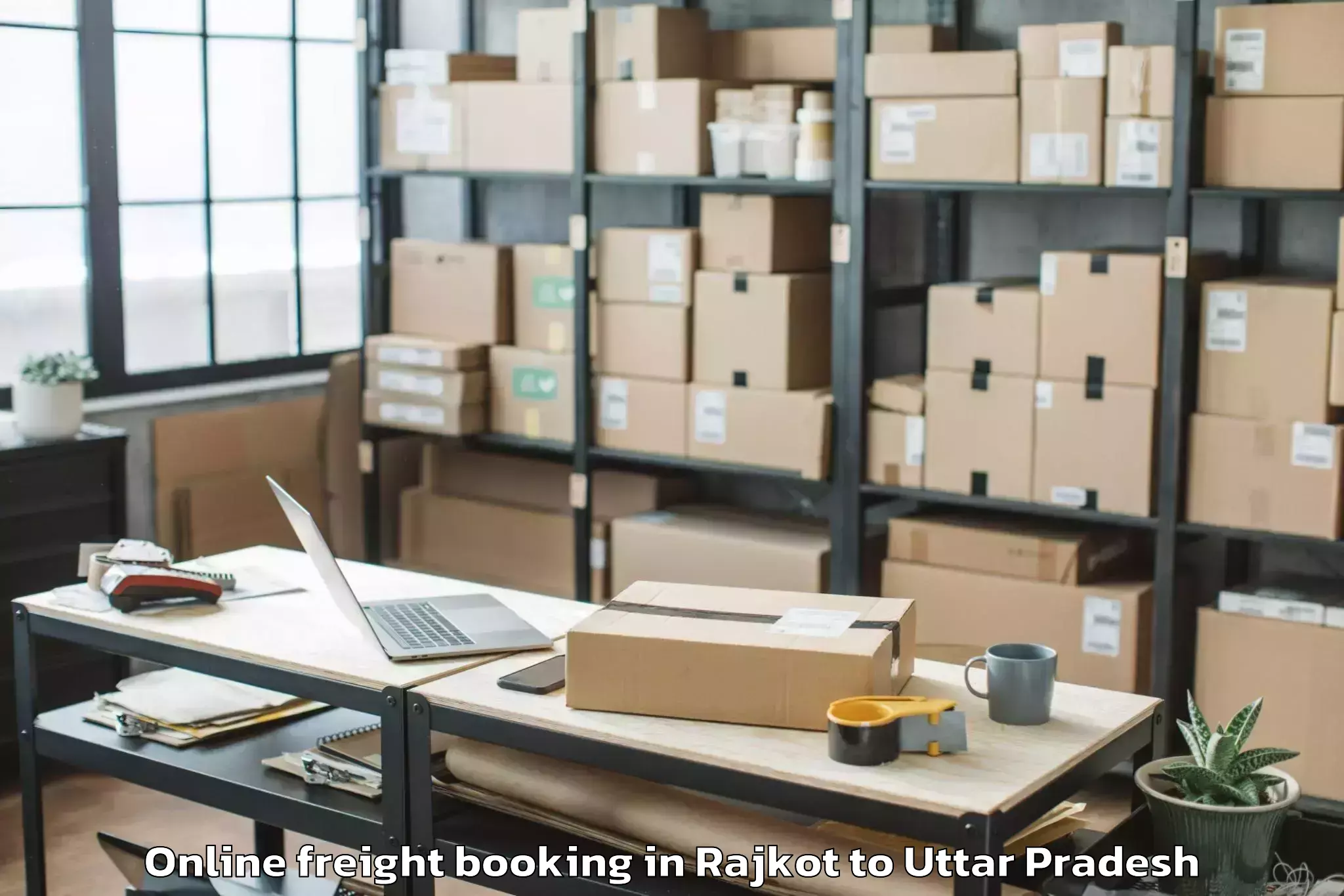 Hassle-Free Rajkot to Mauranwan Online Freight Booking